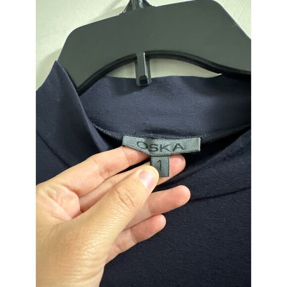 oska navy long sleeve tunic dress - Picture 3 of 8